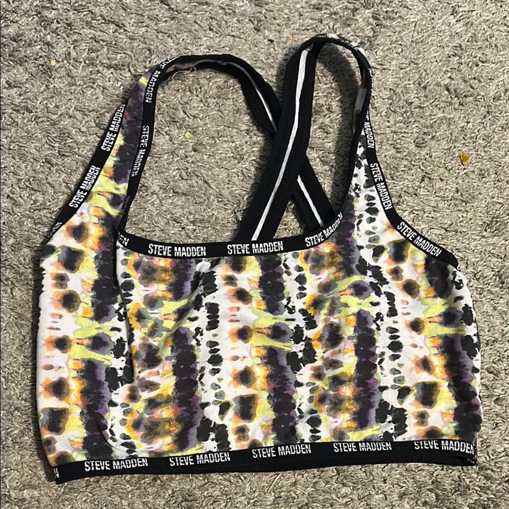 Steve Madden Colorful Patterned Sports Bra